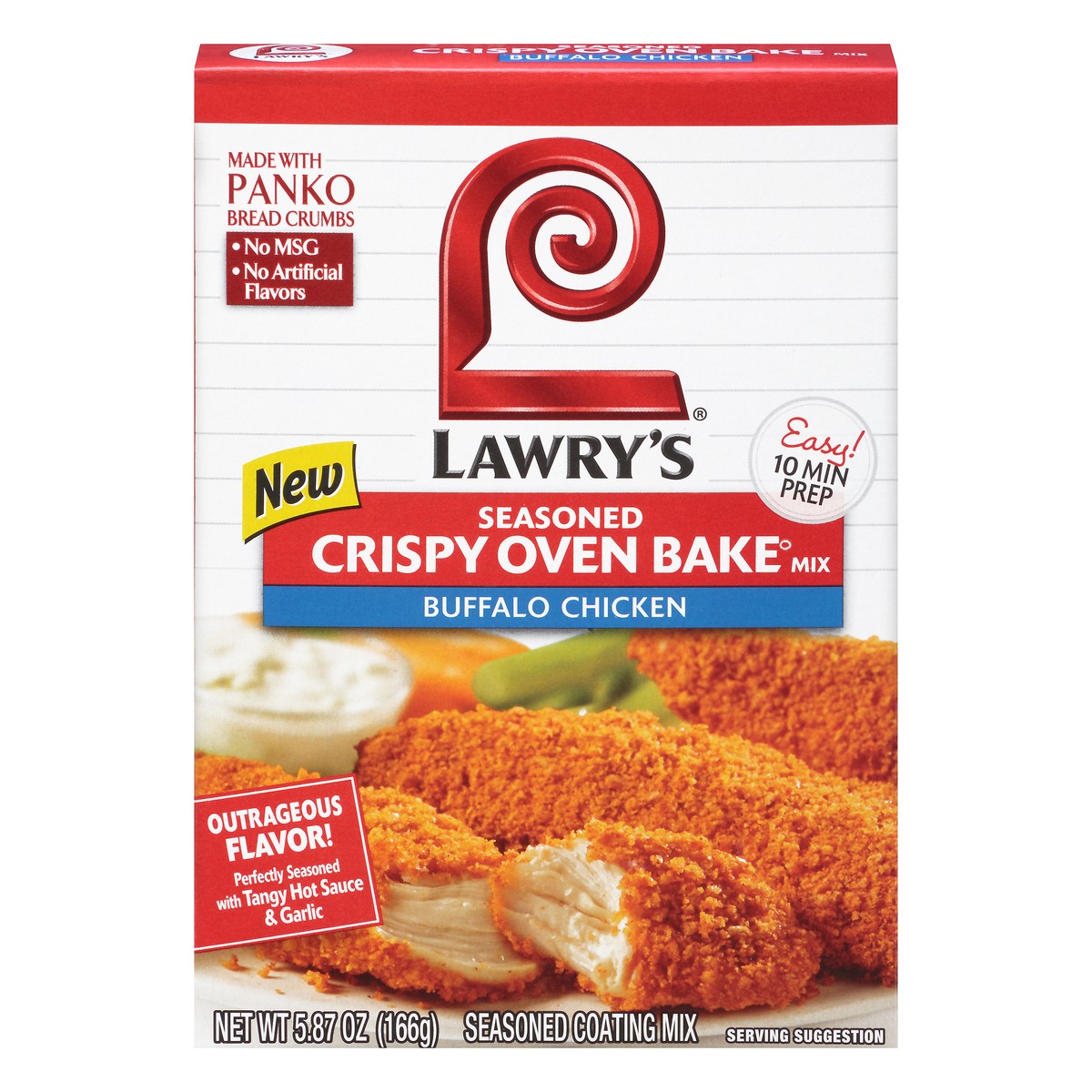 slide 13 of 14, Lawry's Buffalo Chicken Seasoned Crispy Oven Bake Mix, 5.87 oz, 5.87 oz