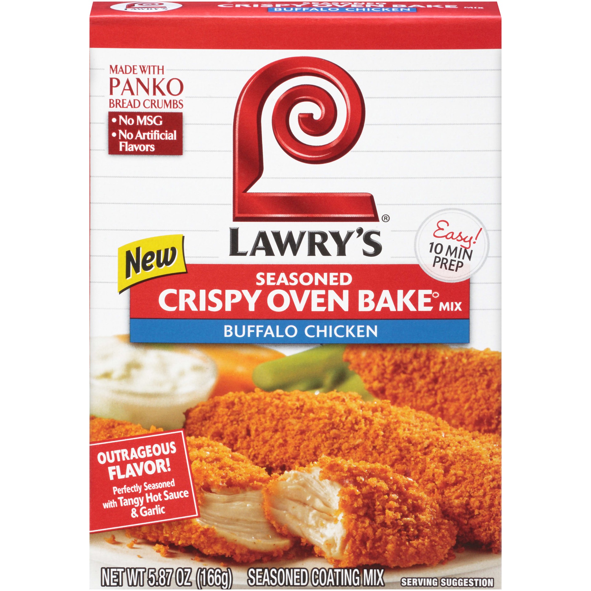 slide 1 of 14, Lawry's Buffalo Chicken Seasoned Crispy Oven Bake Mix, 5.87 oz, 5.87 oz