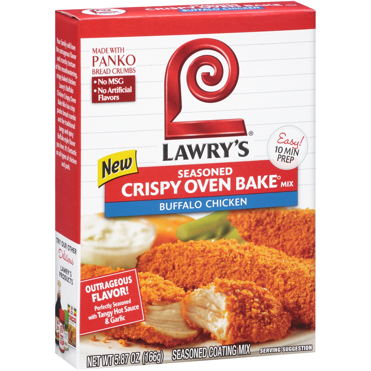 slide 5 of 14, Lawry's Buffalo Chicken Seasoned Crispy Oven Bake Mix, 5.87 oz, 5.87 oz