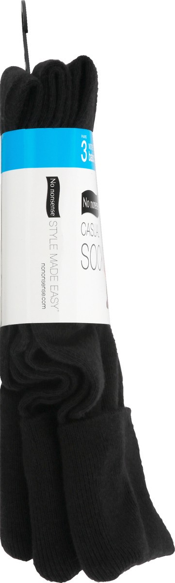 slide 7 of 10, No Nonsense Women's Shoe Size (4-10) Basic Cuff Casual Socks 3 ea, 3 ct