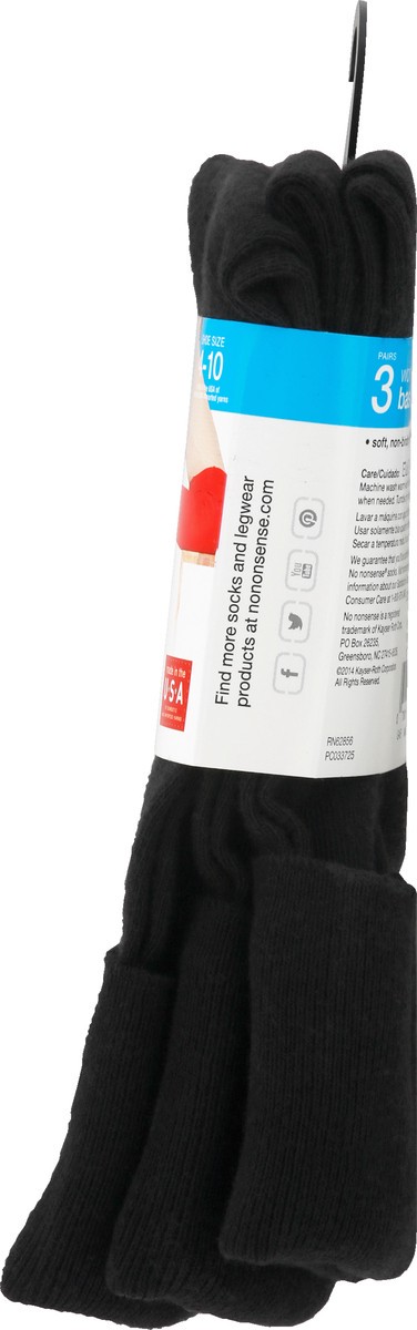 slide 9 of 10, No Nonsense Women's Shoe Size (4-10) Basic Cuff Casual Socks 3 ea, 3 ct