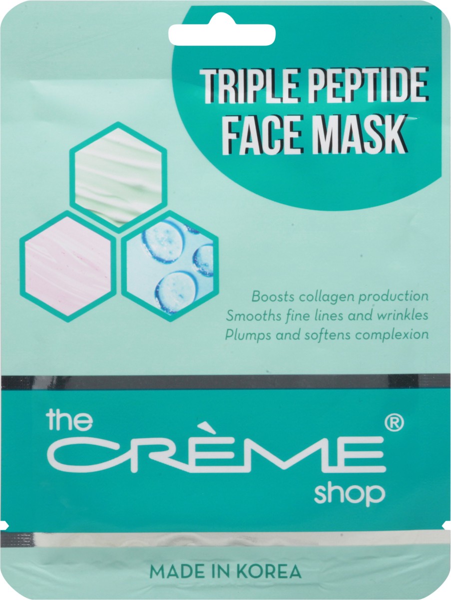 slide 5 of 9, The Crème Shop Triple Peptide Face Mask, 0.88 oz