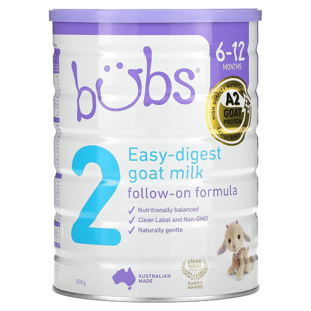slide 3 of 5, Bubs® Australian Goat Milk-based Stage 2 Infant Formula Powder, 28.2 oz