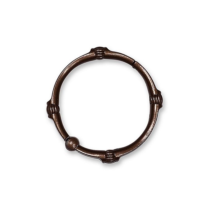 slide 1 of 3, Titan NeverRust Madison Shower Curtain Rings - Bronze, 12 ct