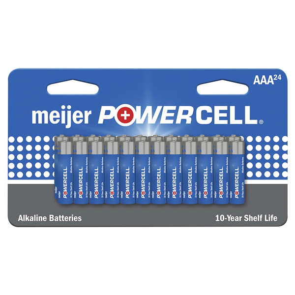 slide 1 of 1, Meijer Powercell Battery AAA - 24 Pack, 1 ct