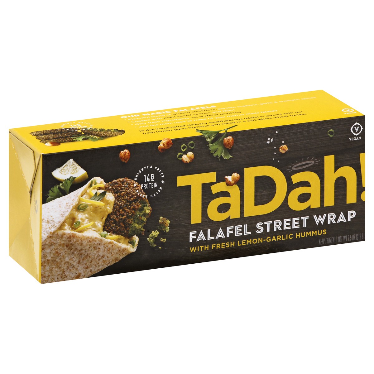 slide 2 of 9, Tadah! with Fresh Lemon-Garlic Hummus Falafel Street Wrap 7.5 oz, 7.5 oz