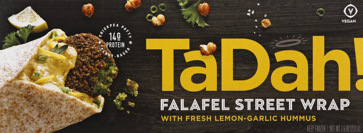 slide 6 of 9, Tadah! with Fresh Lemon-Garlic Hummus Falafel Street Wrap 7.5 oz, 7.5 oz