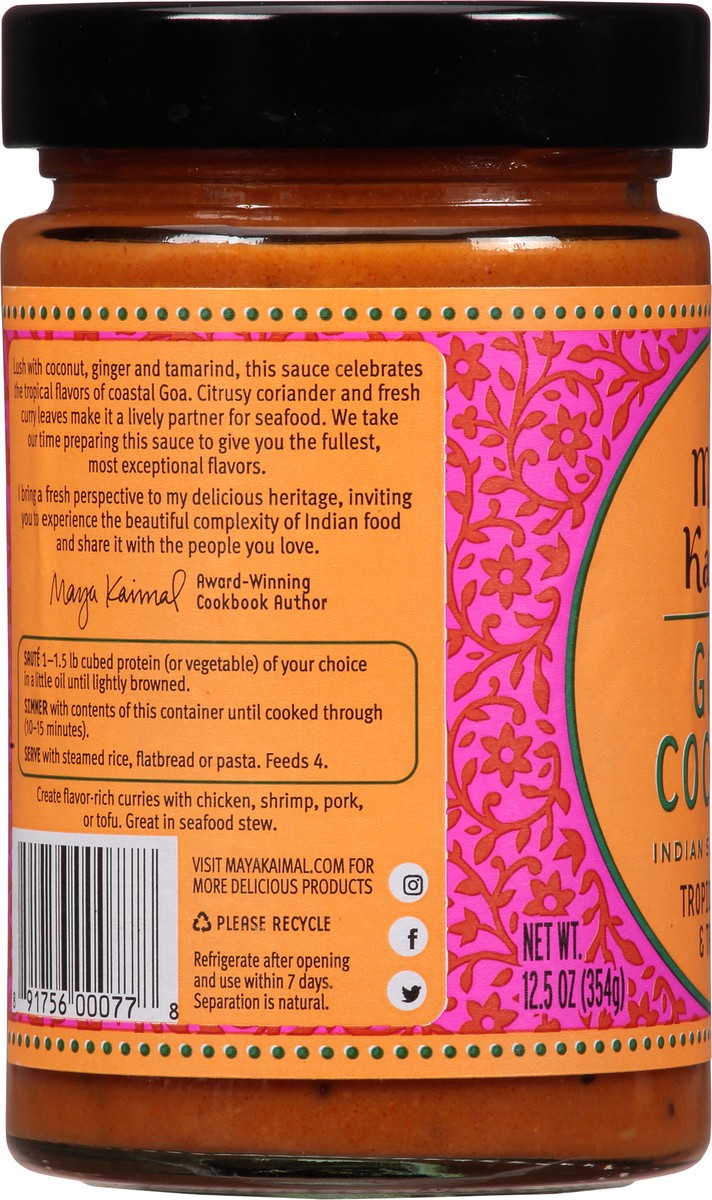 slide 12 of 14, Maya Kaimal Medium Goan Coconut Indian Simmer Sauce 12.5 oz, 12.5 oz