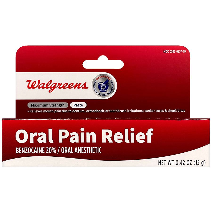 slide 2 of 5, Walgreens Maximum Strength Oral Anesthetic Paste, 0.42 oz