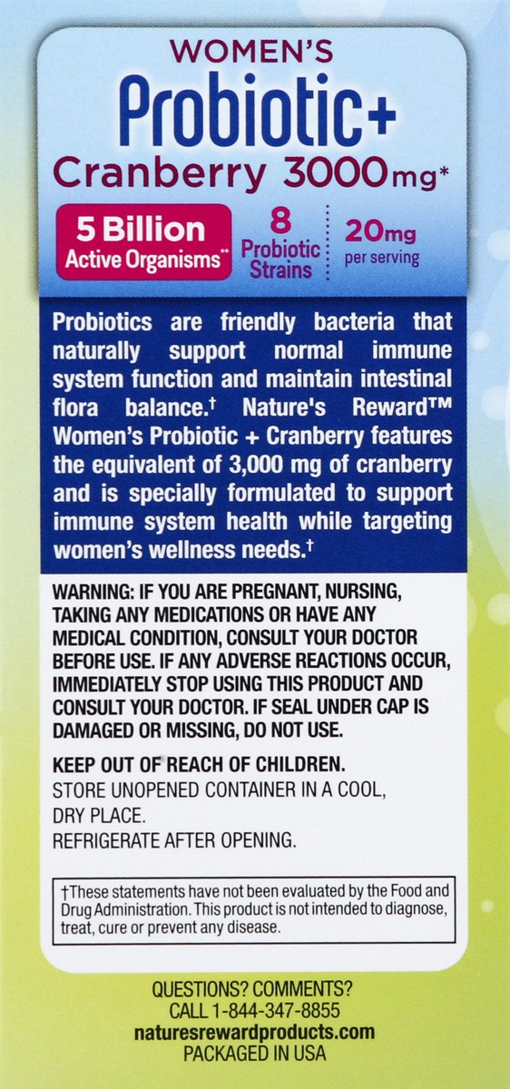 slide 2 of 5, Nature's Reward Probiotic+ 40 ea, 40 ct; 3000 mg