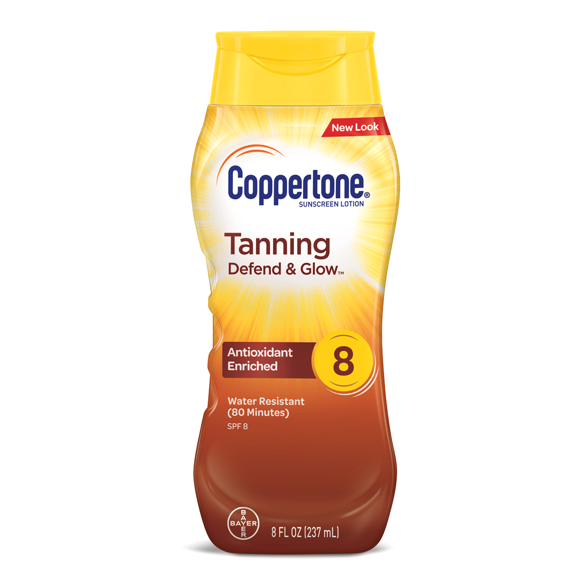 slide 1 of 3, Coppertone Sunscreen Tanning Lotion - SPF 8, 8 oz
