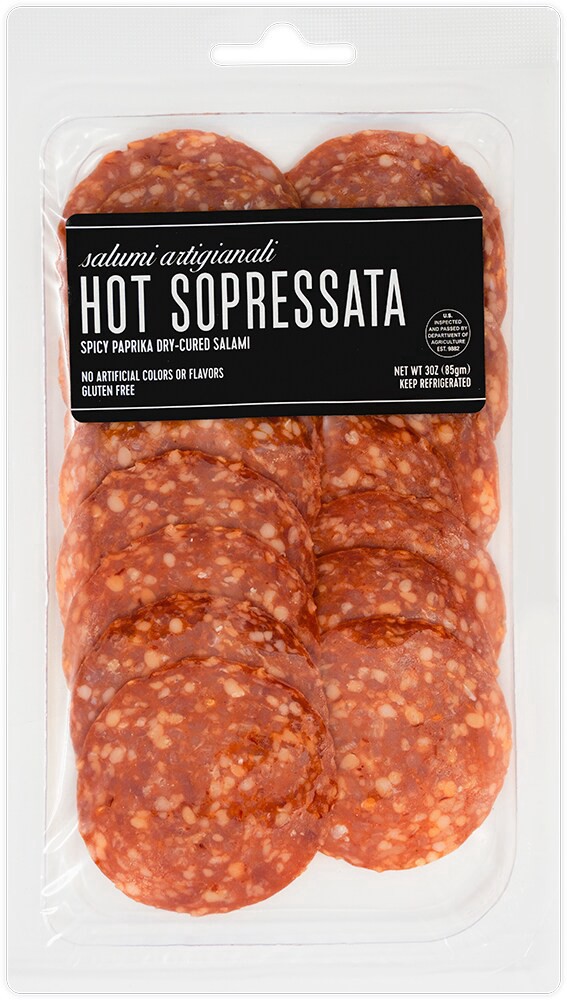 slide 2 of 2, Busseto Sliced Hot Sopressata, 3 oz