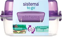 Sistema® To Go™ Stackable Square Lunch Box