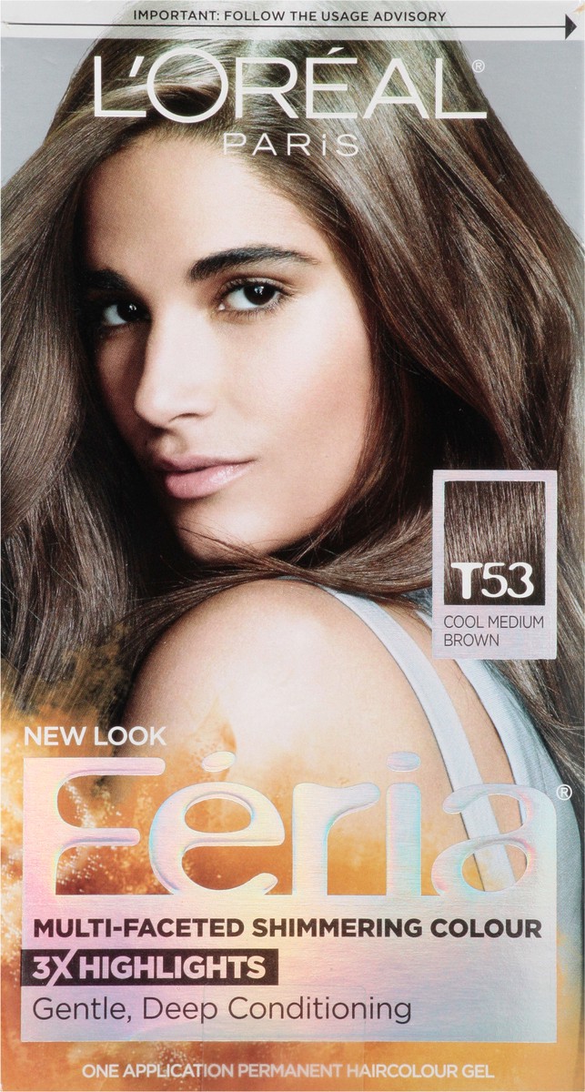 slide 6 of 9, L'Oréal Fería Cool Medium Brown T53 Hair Colour Gel 1 ea, 1 ct
