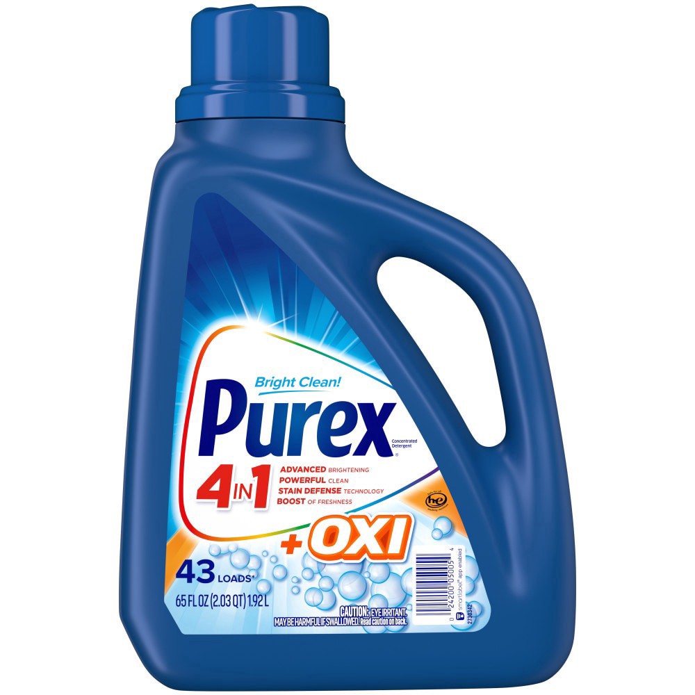 slide 3 of 6, Purex Liquid Laundry Detergent With Oxi 65Floz, 65 fl oz