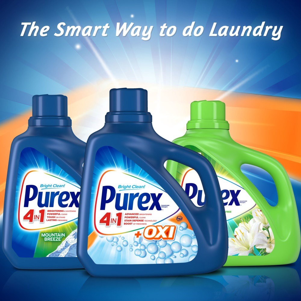 slide 1 of 6, Purex Liquid Laundry Detergent With Oxi 65Floz, 65 fl oz