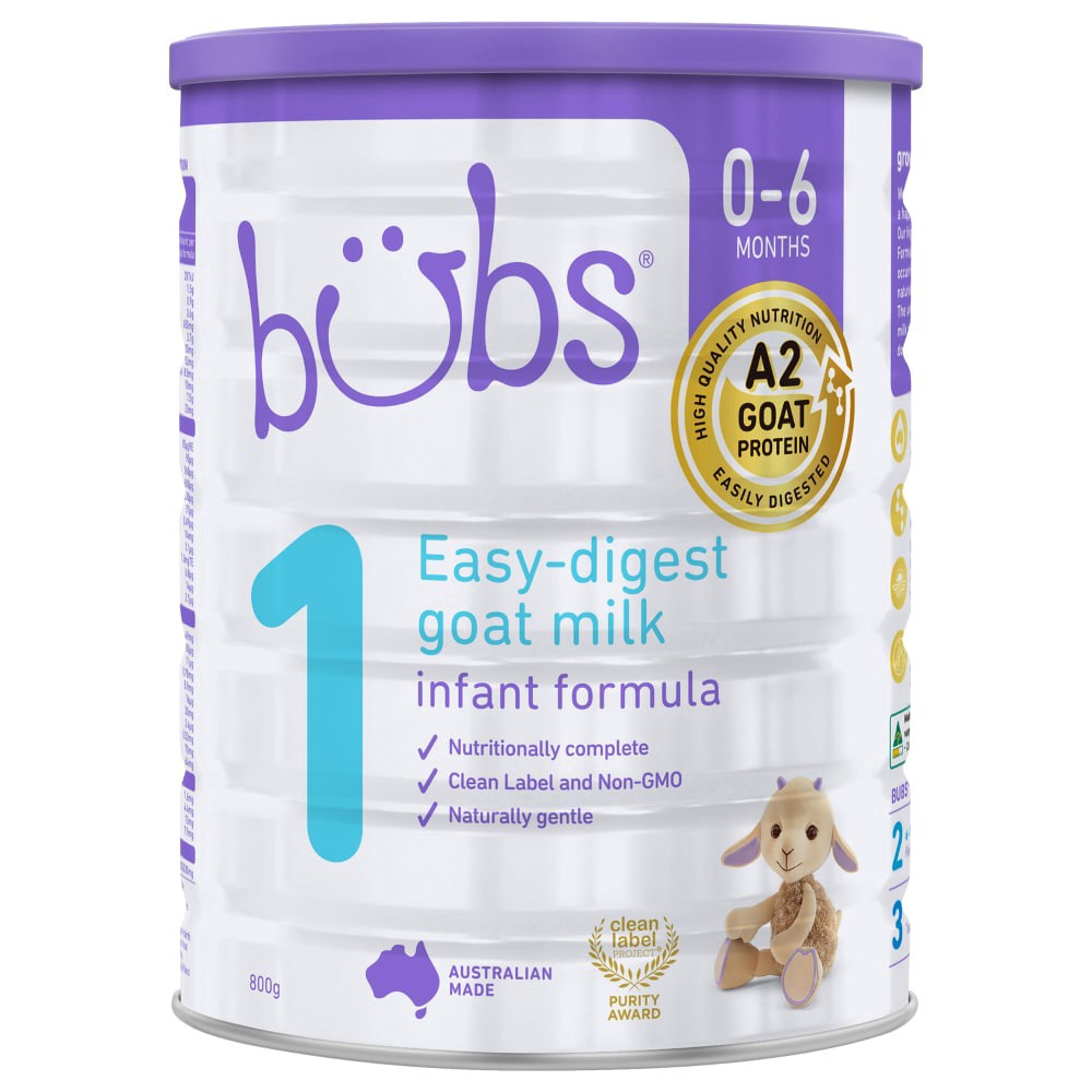 slide 2 of 3, Bubs® Australian Goat Milk-based Stage 1 Infant Formula, 28.2 oz