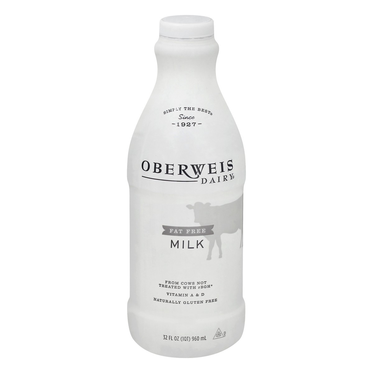 slide 1 of 13, Oberweis Fat Free Milk 32 ea, 32 ct