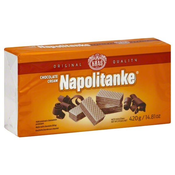 slide 1 of 1, Kraš Napolitanke Wafers - Chocolate Cream, 14.81 oz