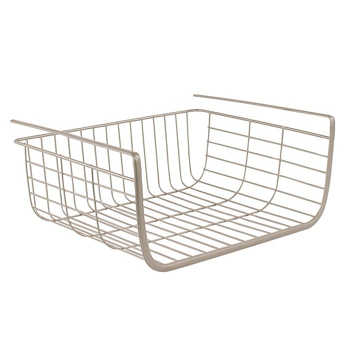 slide 1 of 1, Spectrum Steel Ashley Small Over-the-Shelf Basket - Satin Nickel, 1 ct