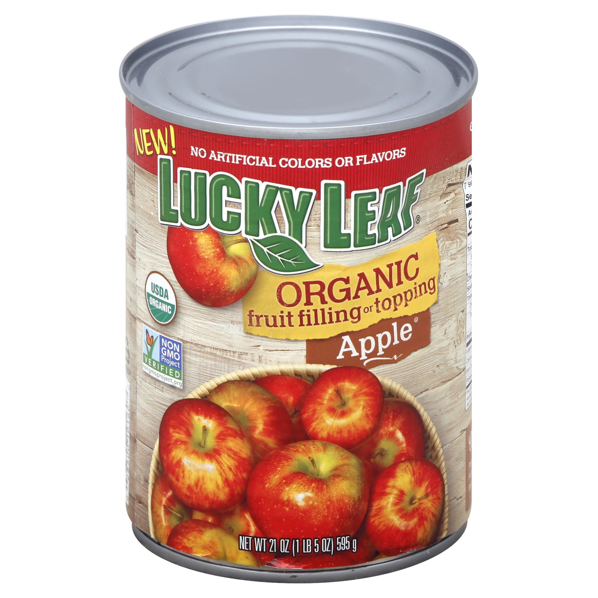 slide 1 of 6, Lucky Leaf Organic Apple Pie Filling, 21 oz