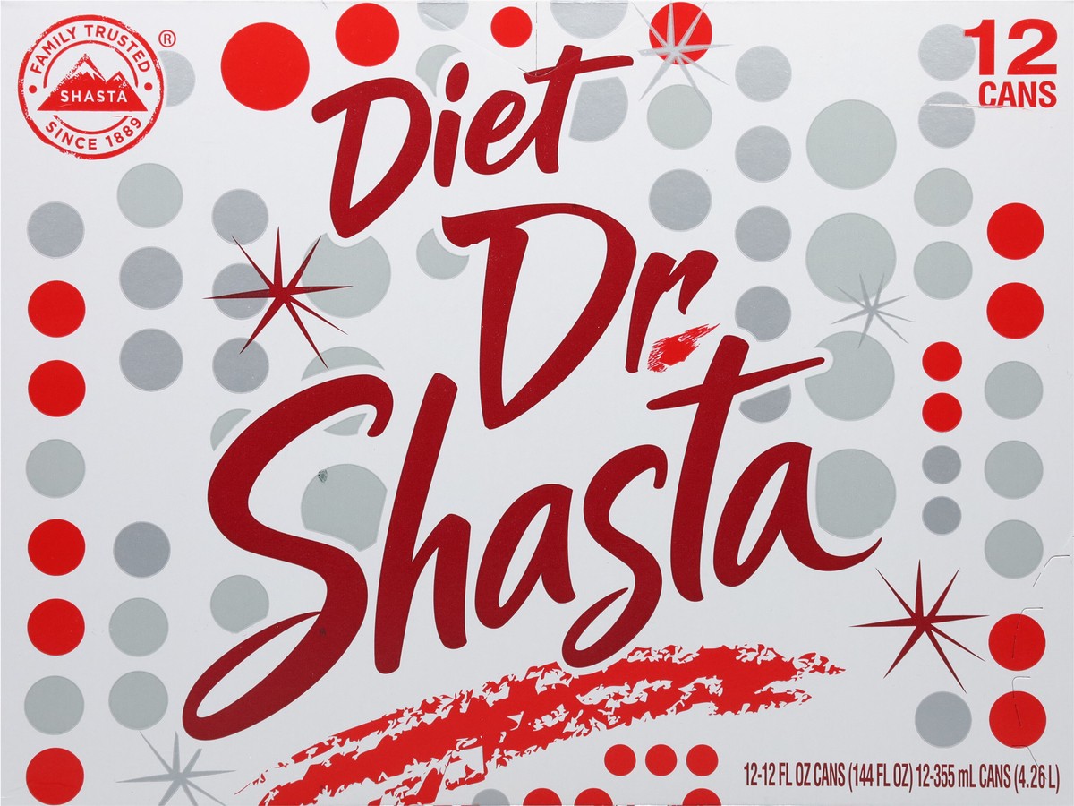 slide 4 of 9, Shasta Diet Dr Soda 12 - 12 fl oz Cans, 12 ct