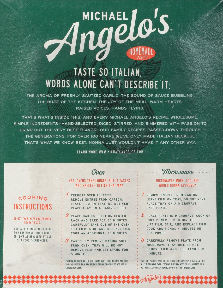 slide 9 of 13, Michael Angelo's Baked Three Cheese Ziti Family Size 28 oz, 28 oz