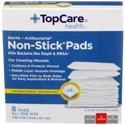TopCare Sterile Antibacterial Non-Stick All One Size Pads