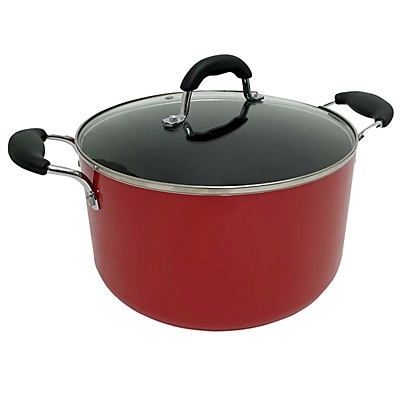 slide 1 of 1, Starfrit Red 8 Quart Stockpot, 1 ct