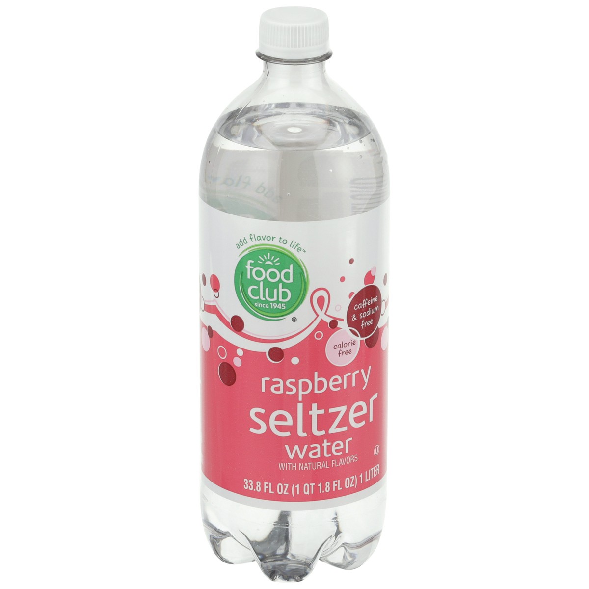 slide 8 of 9, Food Club Seltzer Raspberry - 1 liter, 1 liter