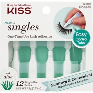 slide 1 of 1, Kiss Singles One-Time Use Lash Adhesive with Aloe, 1 ct