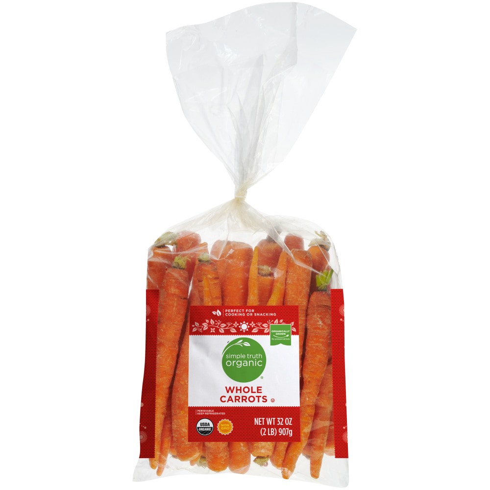 slide 1 of 2, Simple Truth Organic Whole Carrots, 2 lb