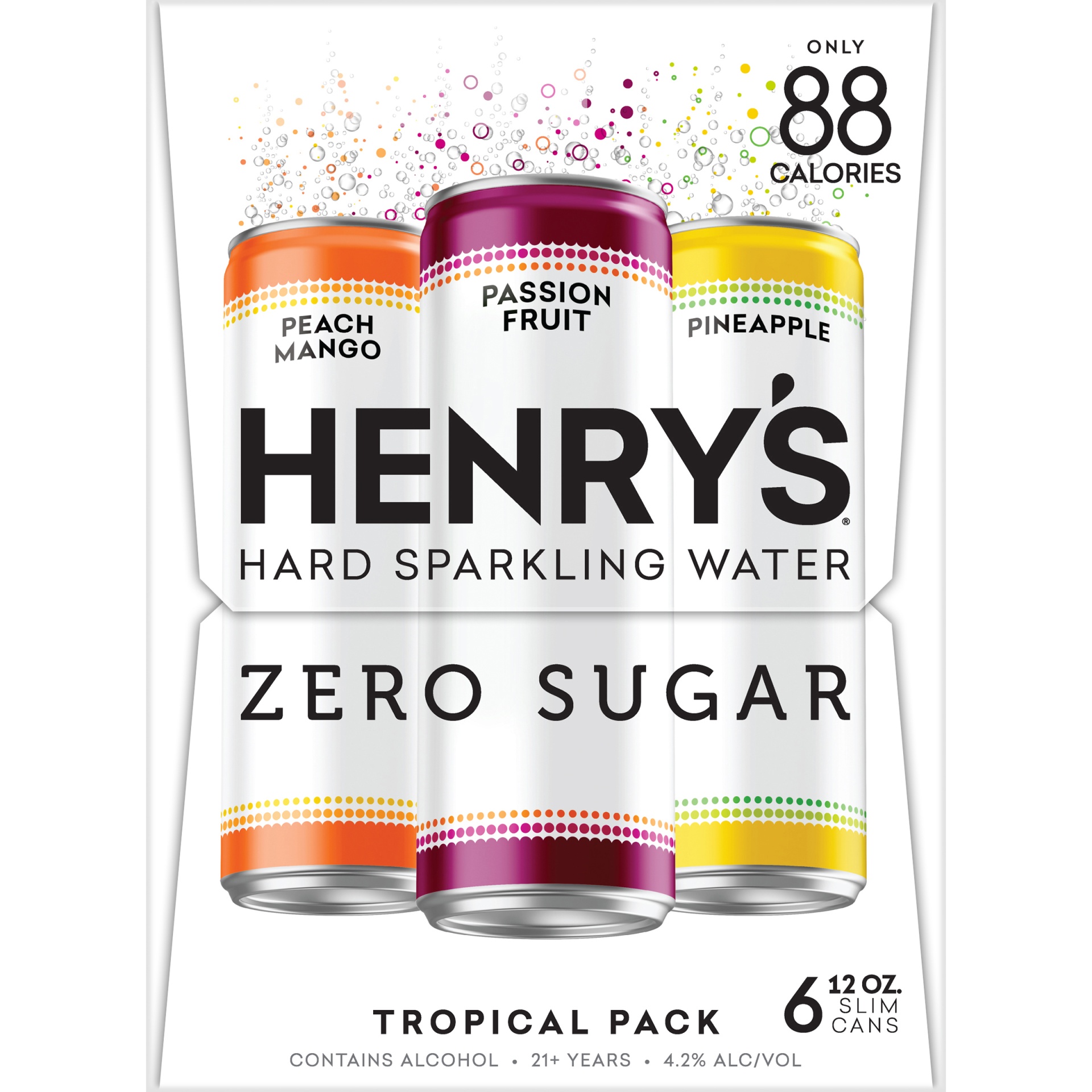 slide 4 of 6, Henry's Sparkling Variety Can, 6 ct; 12 fl oz