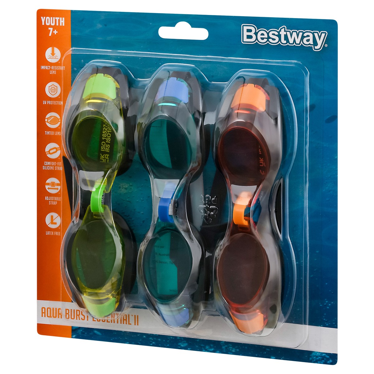slide 3 of 9, Bestway Aqua Burst Essential II Youth 7+ Goggles 1 ea, 1 ct