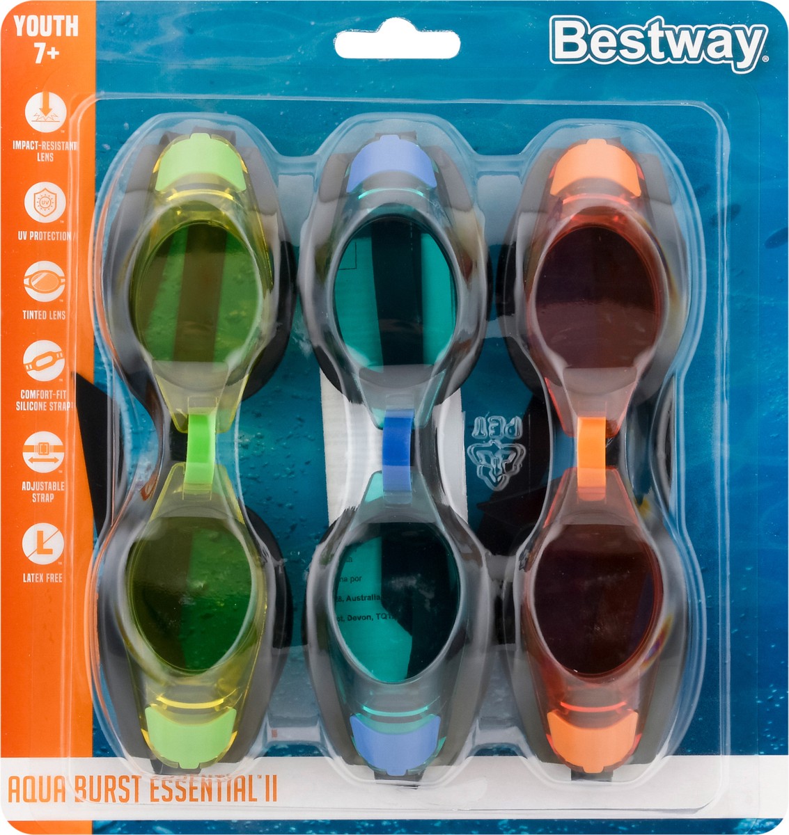 slide 7 of 9, Bestway Aqua Burst Essential II Youth 7+ Goggles 1 ea, 1 ct