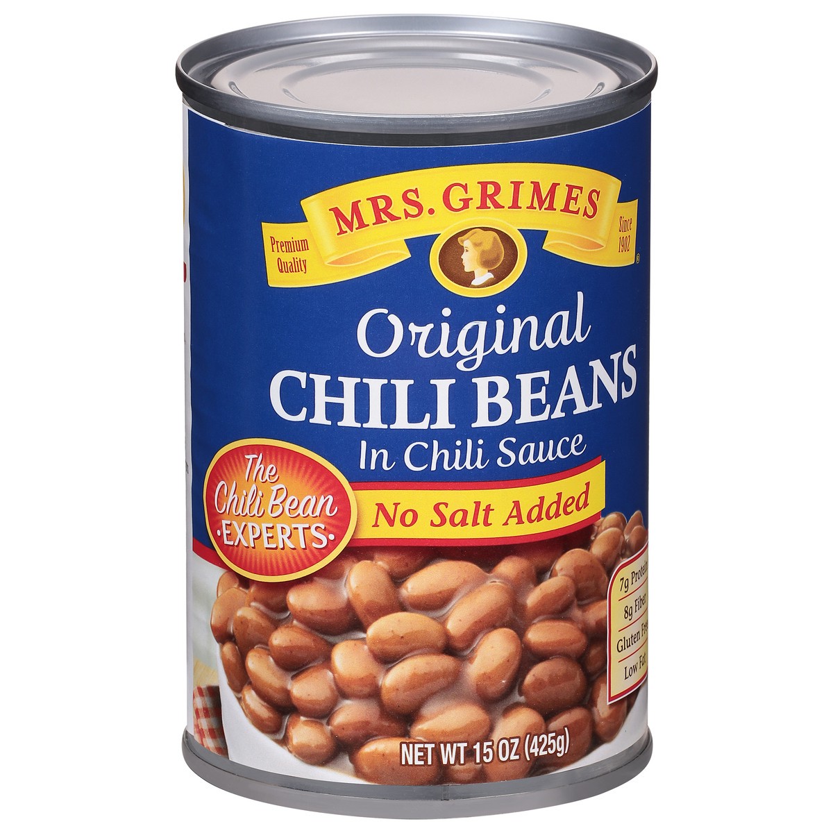 slide 7 of 9, Mrs Grimes No Salt Added Original Chili Beans in Chili Sauce 15 oz, 15 oz