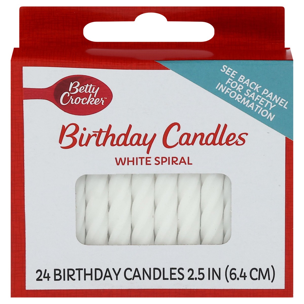 slide 1 of 10, Betty Crocker White Spiral Birthday Candles 24 ea, 24 ct