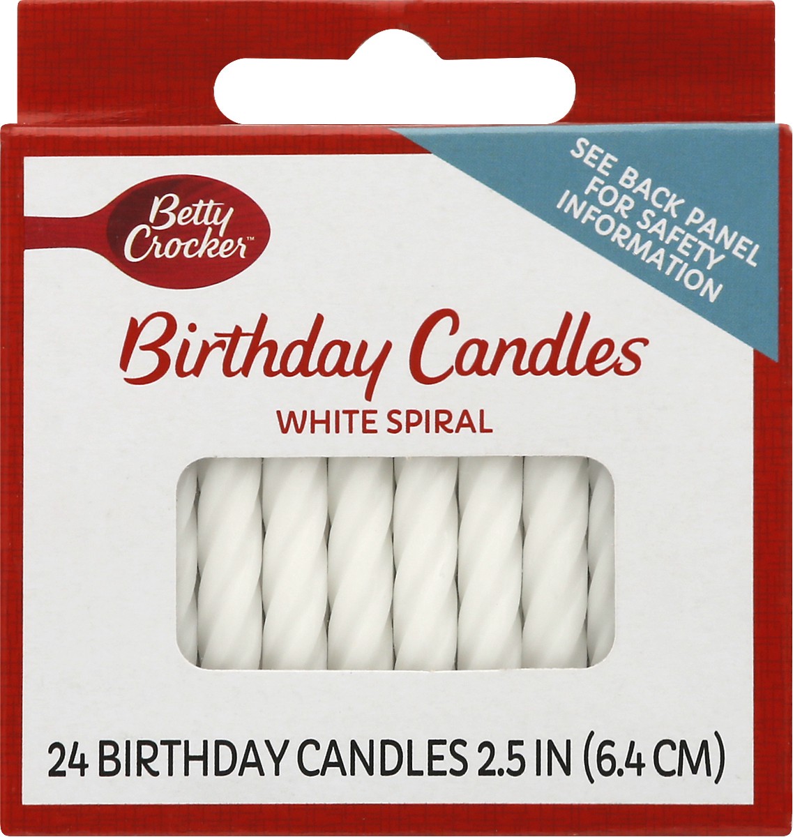 slide 7 of 10, Betty Crocker White Spiral Birthday Candles 24 ea, 24 ct