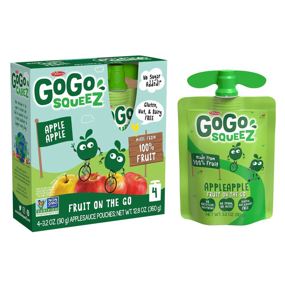 slide 3 of 42, GoGo squeeZ Applesauce 4 ea, 4 ct