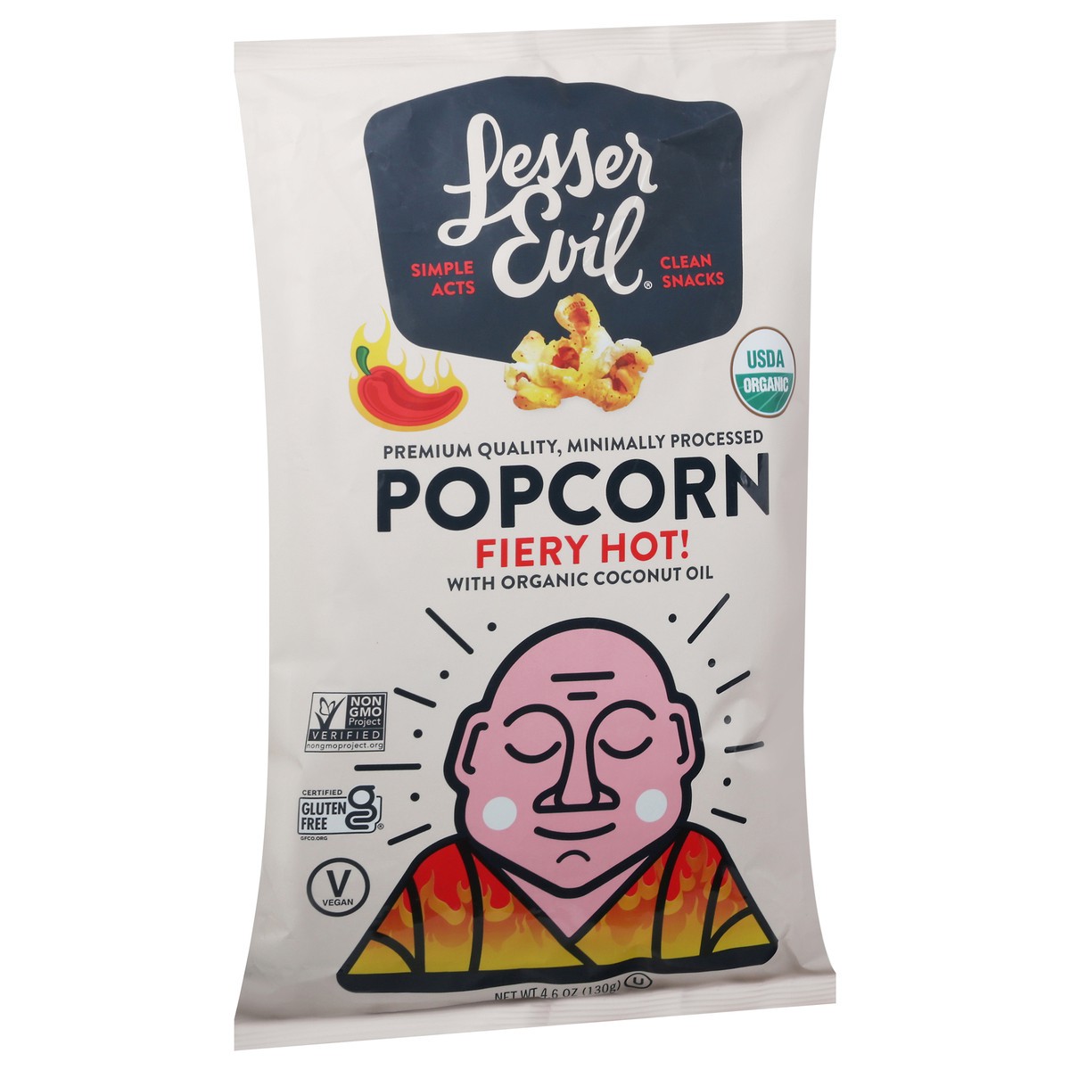 slide 9 of 13, LesserEvil Fiery Hot! Popcorn 4.6 oz, 4.6 oz