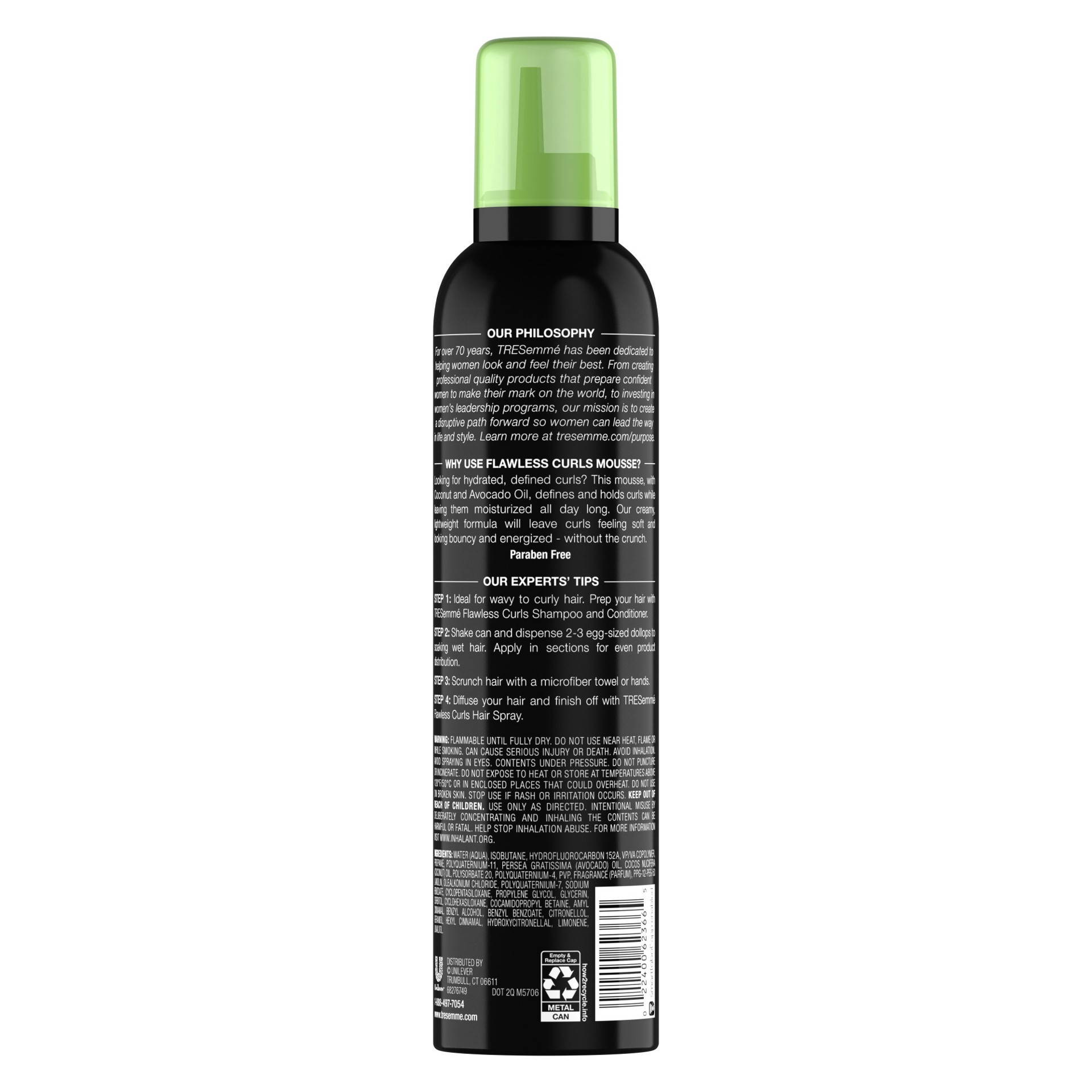 slide 2 of 4, TRESemmé Flawless Curls 10.5 oz Nourishing Mousse, 10.5 oz