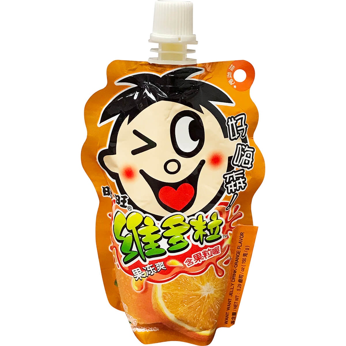 slide 1 of 1, Want-Want Orange Jelly Drink - 150 gram, 150 gram