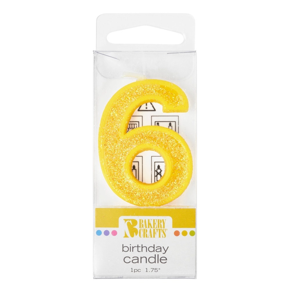 slide 1 of 1, Bakery Crafts Candle6Yellow, 1 ct