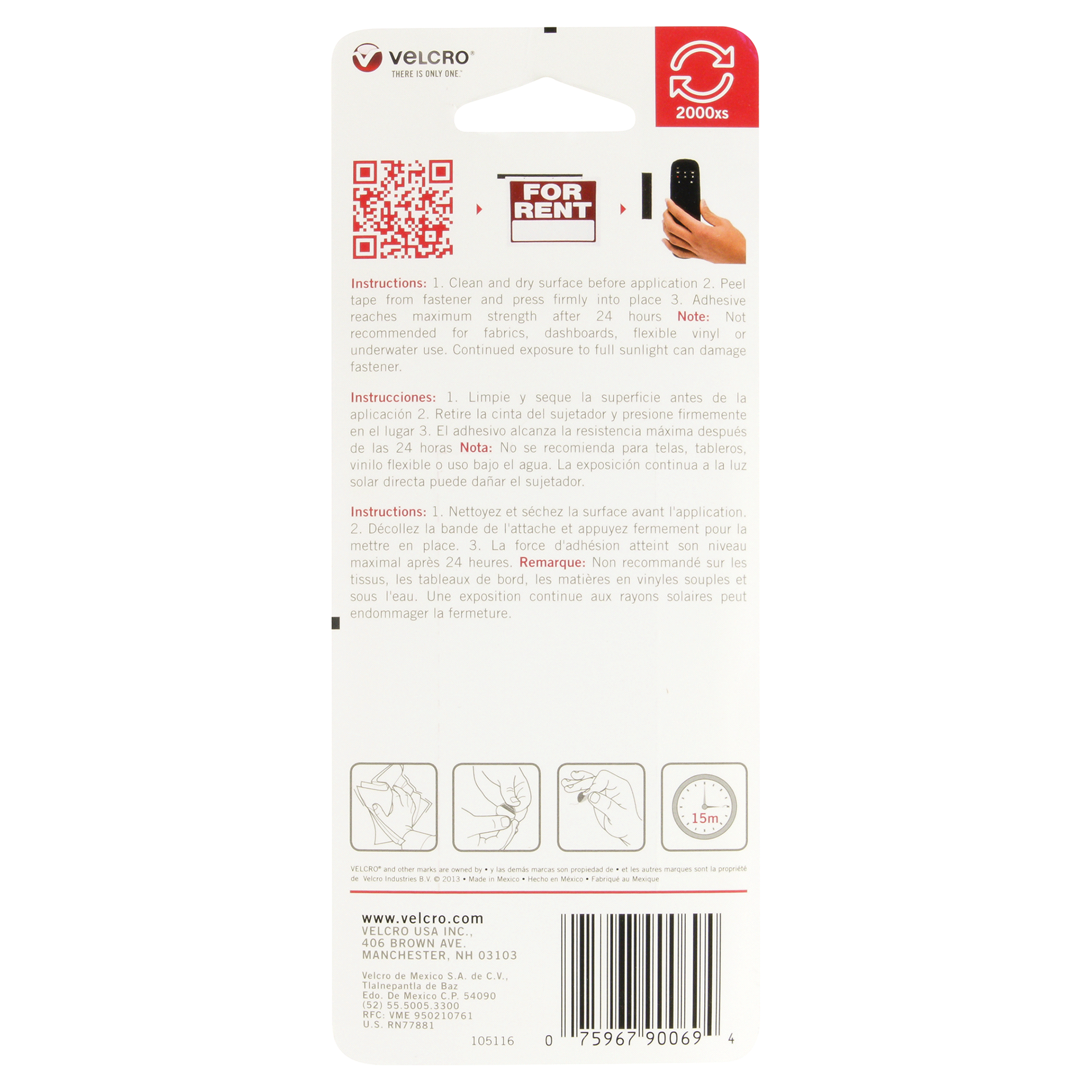 slide 4 of 5, VELCRO Brand Sticky Back Coins Black, 15 ct