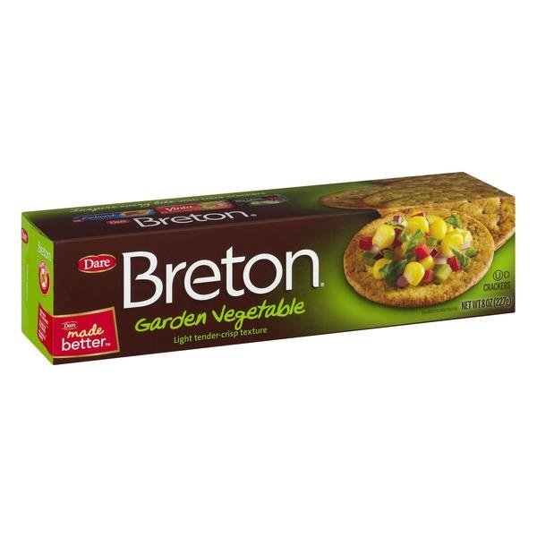 slide 1 of 1, Dare Foods Breton Crackers Garden Vegetable, 8 oz