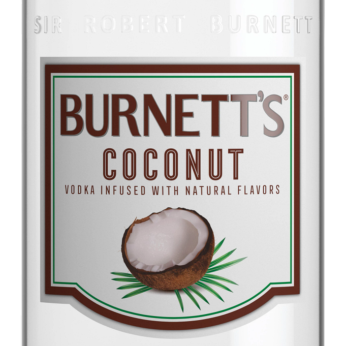 slide 2 of 2, Burnett's Burnetts Vodka Flavors - Coconut, 750 ml, 750 ml
