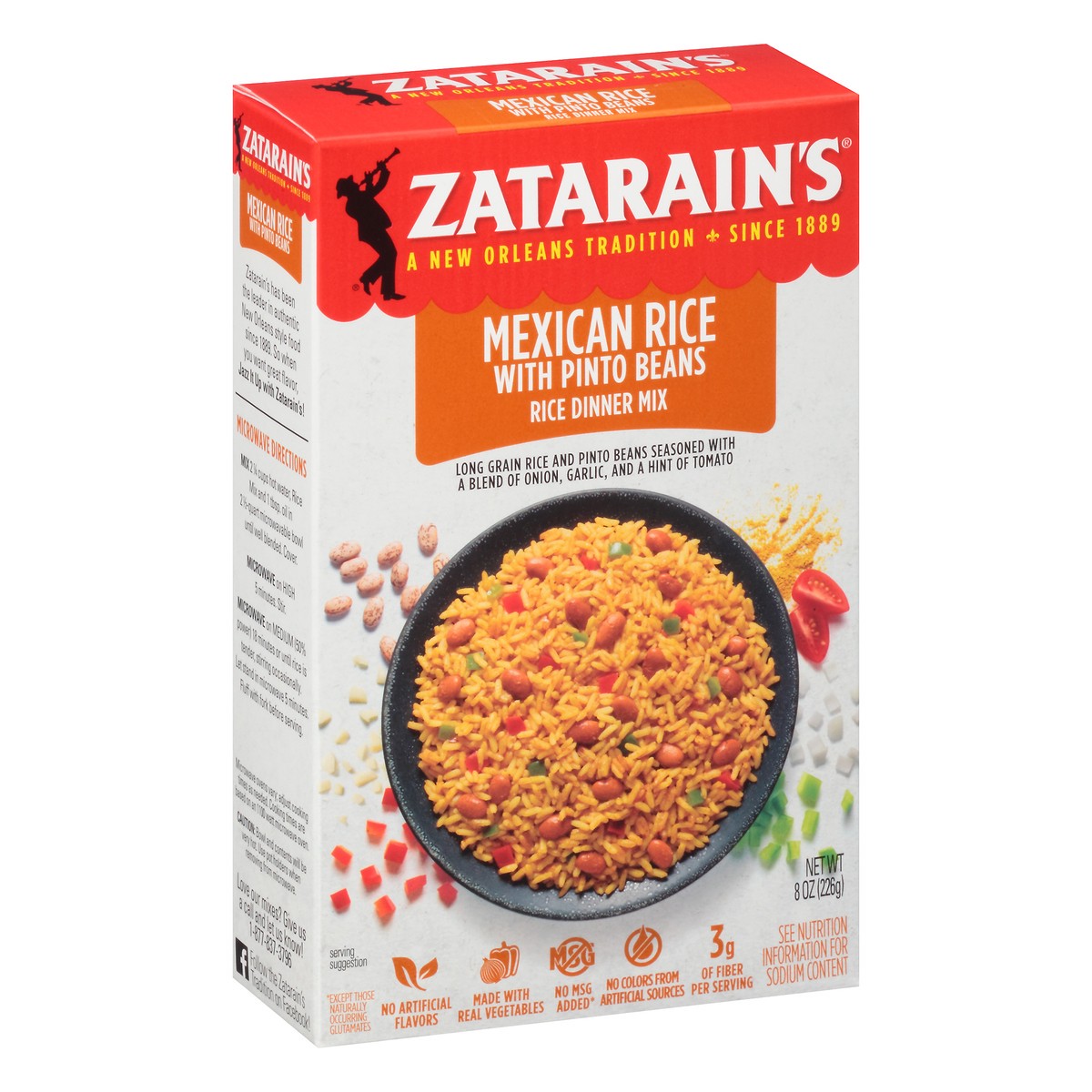 slide 2 of 10, Zatarain's Mexican With Whole Pinto Beans Rice Mix, 8 oz