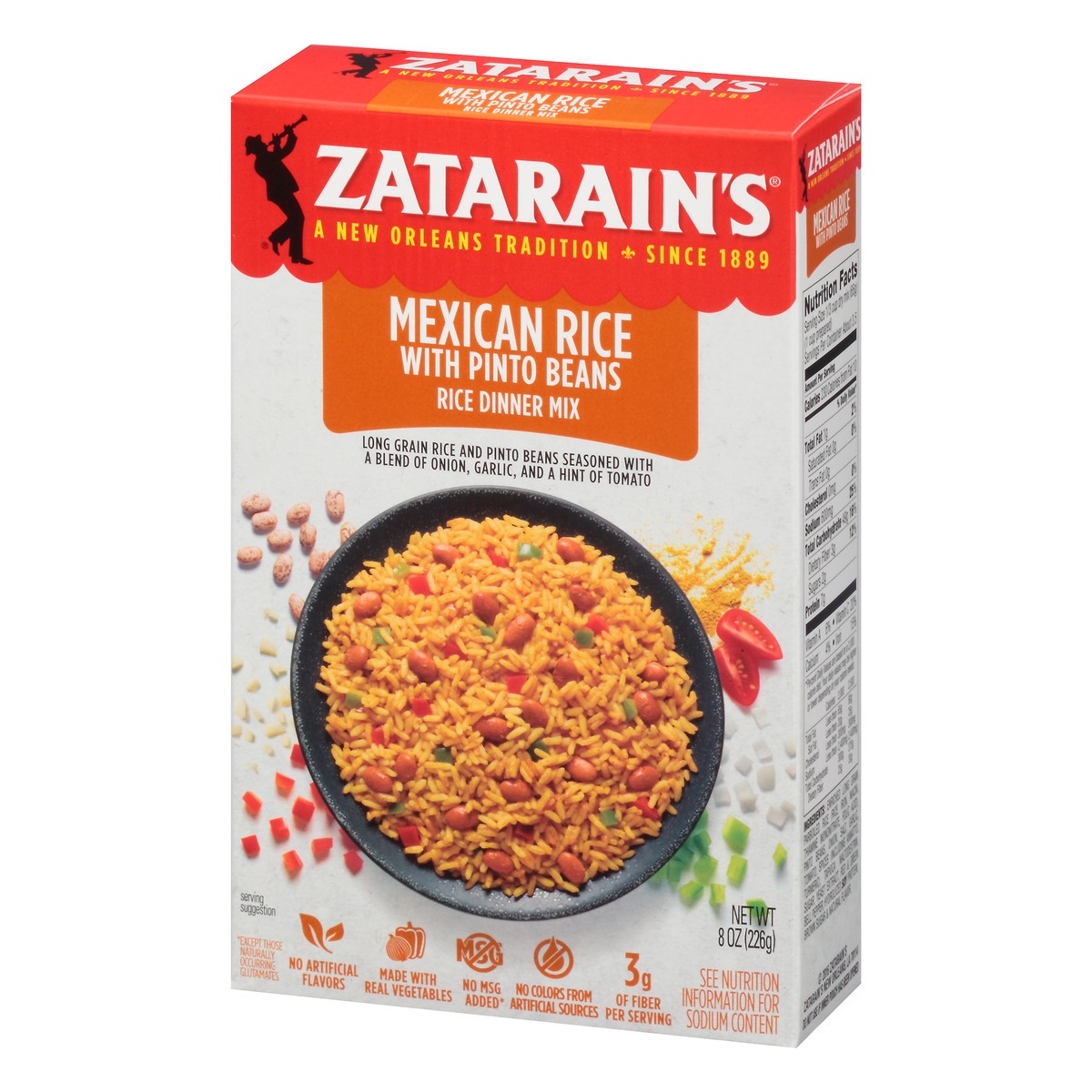 slide 3 of 10, Zatarain's Mexican With Whole Pinto Beans Rice Mix, 8 oz
