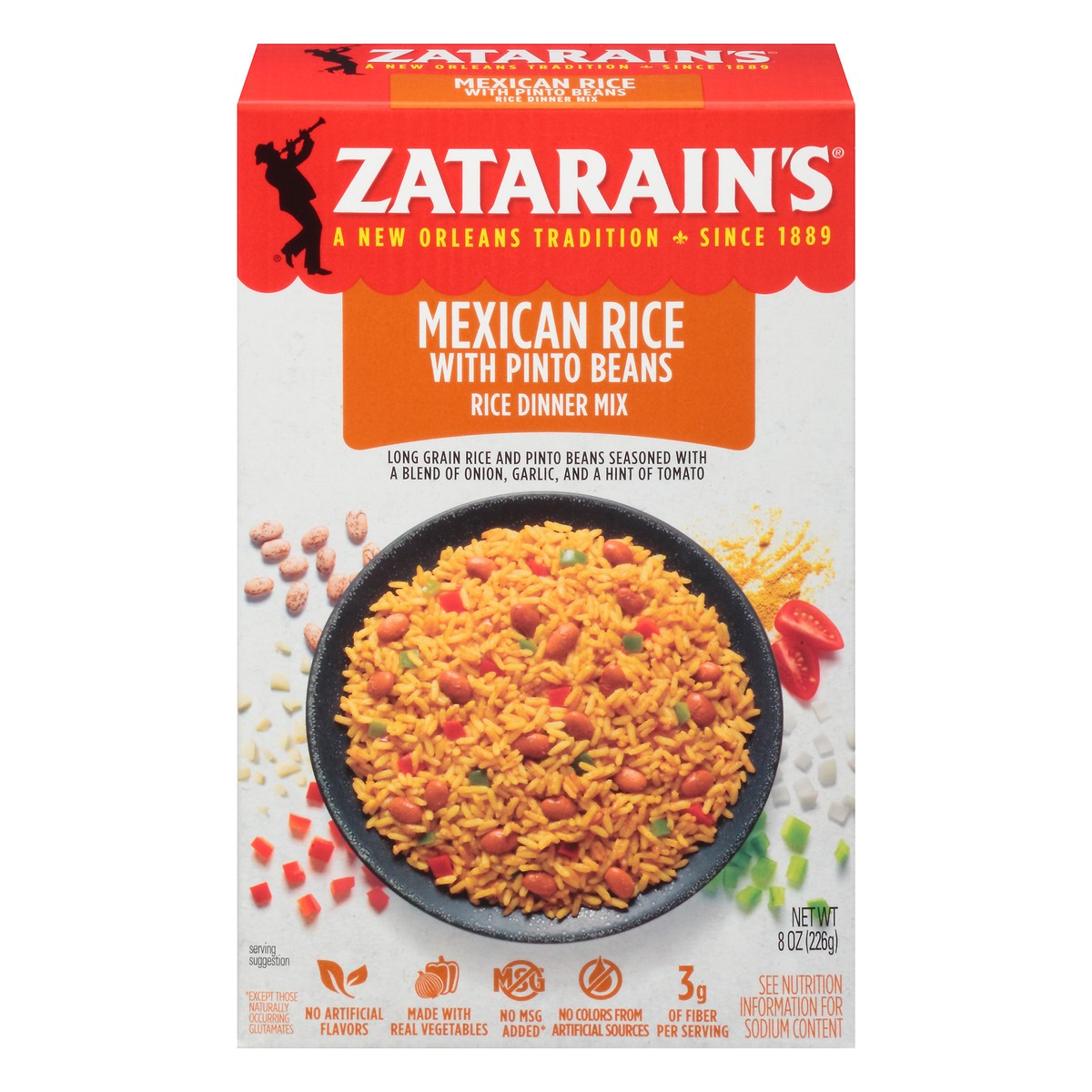 slide 1 of 10, Zatarain's Mexican With Whole Pinto Beans Rice Mix, 8 oz
