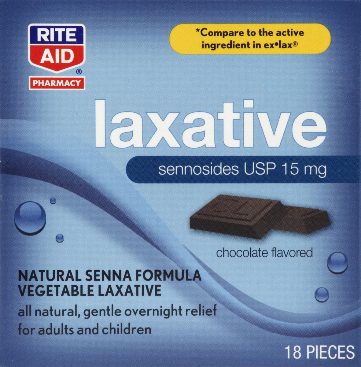 slide 5 of 5, Rite Aid Ra Laxative Senna Choc, 18 ct